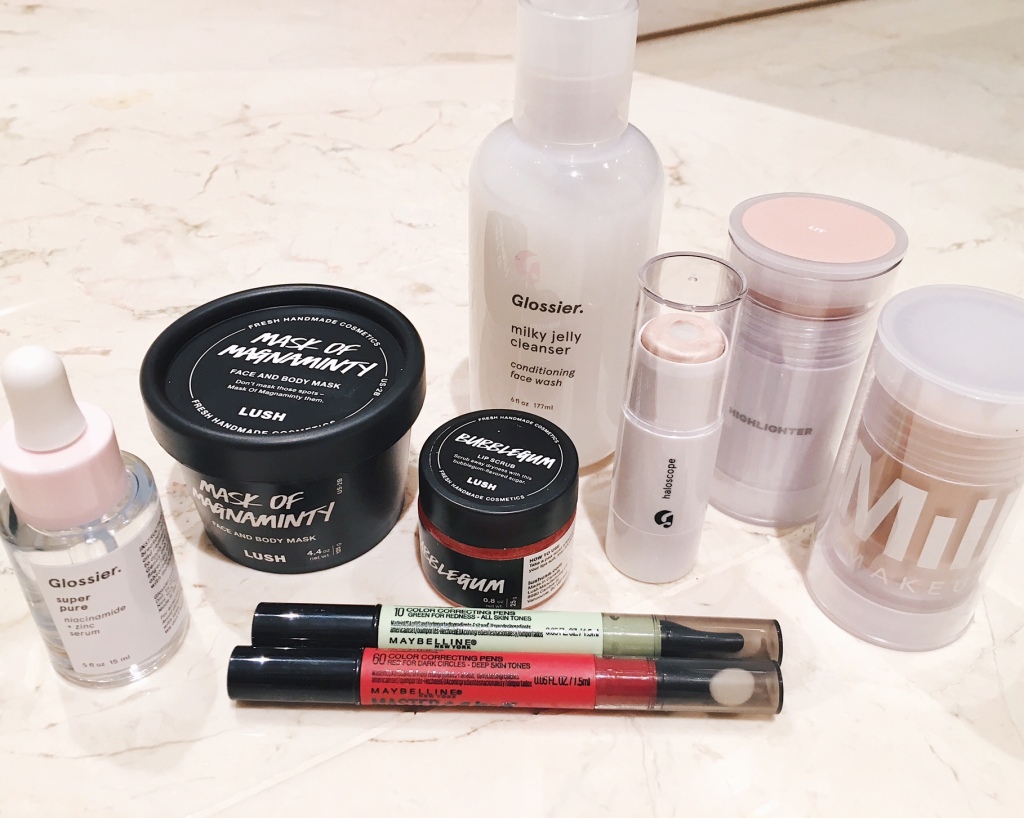 Glossier, Milk makeup and Lush review